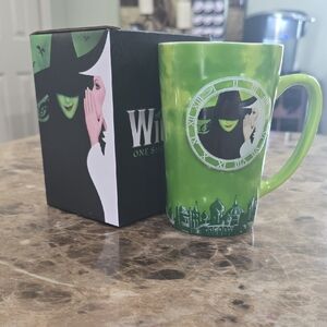 Wicked The Broadway Musical NIB Green Ceramic Mug
